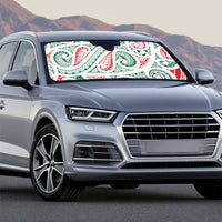 New Zealand Kowhaiwhai Christmas Auto Sun Shade Traditional Maori Koru Pattern - Polynesian Pride