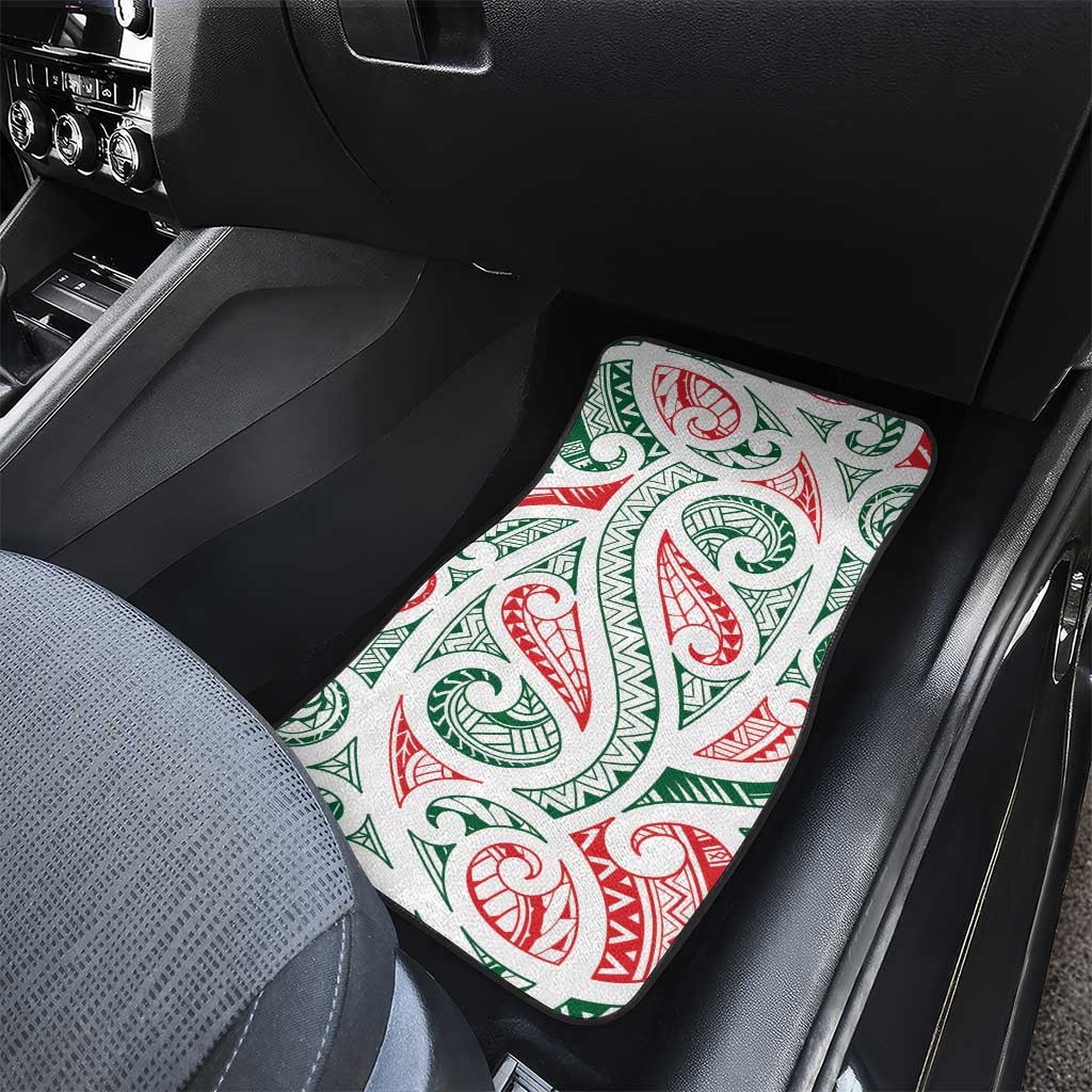 New Zealand Kowhaiwhai Christmas Car Mats Traditional Maori Koru Pattern - Polynesian Pride