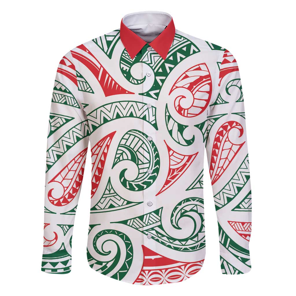 New Zealand Kowhaiwhai Christmas Family Matching Mermaid Dress and Hawaiian Shirt Traditional Maori Koru Pattern - Polynesian Pride