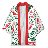 New Zealand Kowhaiwhai Christmas Kimono Traditional Maori Koru Pattern - Polynesian Pride