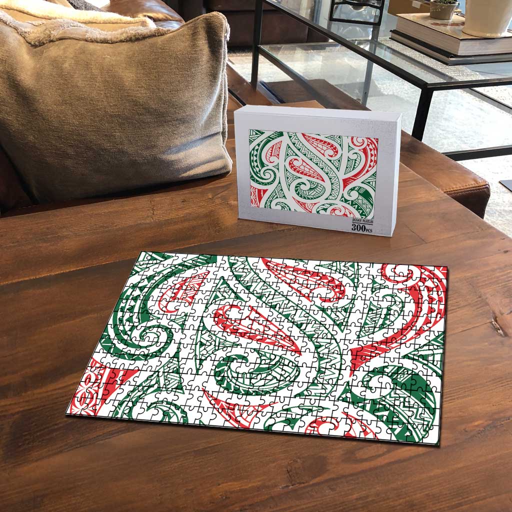 New Zealand Kowhaiwhai Christmas Puzzle Traditional Maori Koru Pattern - Polynesian Pride