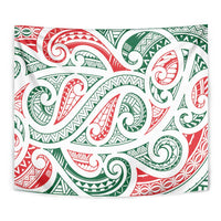 New Zealand Kowhaiwhai Christmas Tapestry Traditional Maori Koru Pattern - Polynesian Pride