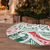 New Zealand Kowhaiwhai Christmas Tree Skirt Traditional Maori Koru Pattern - Polynesian Pride