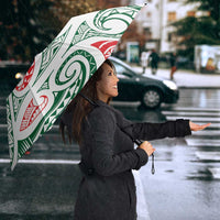 New Zealand Kowhaiwhai Christmas Umbrella Traditional Maori Koru Pattern - Polynesian Pride