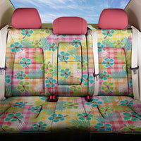 Hawaiian Palaka Back Car Seat Cover Hibiscus Palm Leaf Pattern - Polynesian Pride
