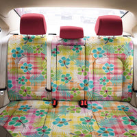 Hawaiian Palaka Back Car Seat Cover Hibiscus Palm Leaf Pattern - Polynesian Pride