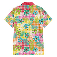 Hawaiian Palaka Hawaiian Shirt Hibiscus Palm Leaf Pattern - Polynesian Pride