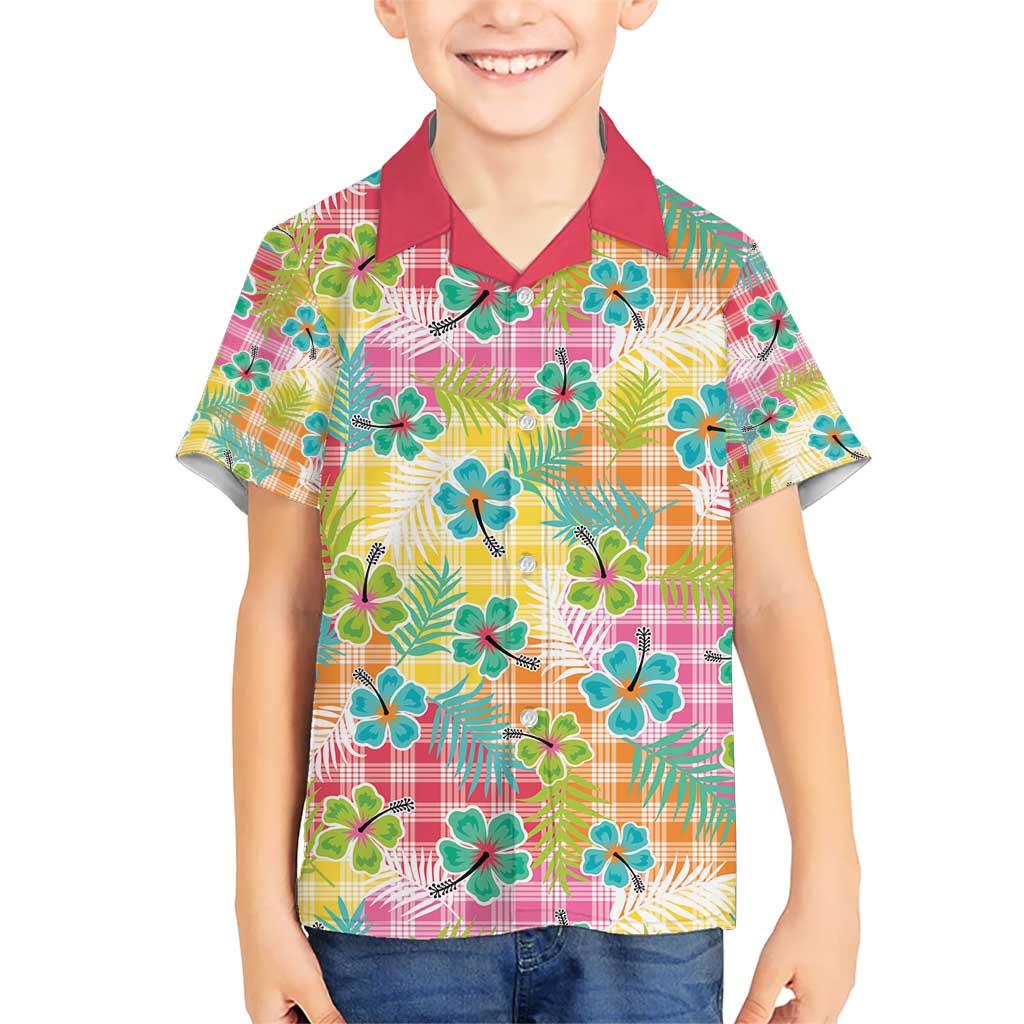 Hawaiian Palaka Hawaiian Shirt Hibiscus Palm Leaf Pattern - Polynesian Pride