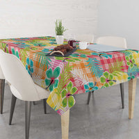 Hawaiian Palaka Tablecloth Hibiscus Palm Leaf Pattern - Polynesian Pride