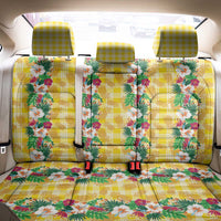 Hawaiian Palaka Back Car Seat Cover Hibiscus Pineapple Lei - Polynesian Pride