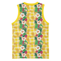 Hawaiian Palaka Basketball Jersey Hibiscus Pineapple Lei - Polynesian Pride