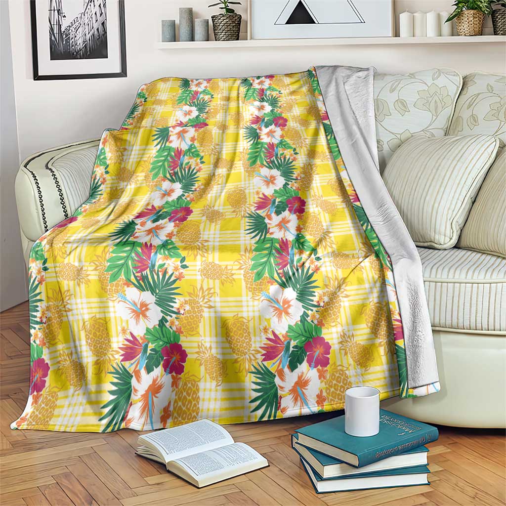 Hawaiian Palaka Blanket Hibiscus Pineapple Lei - Polynesian Pride