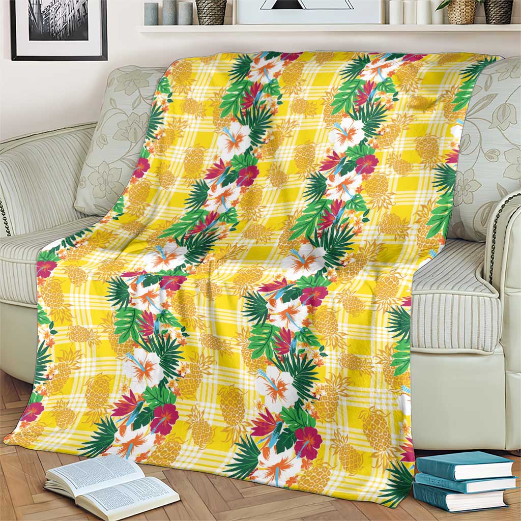 Hawaiian Palaka Blanket Hibiscus Pineapple Lei - Polynesian Pride