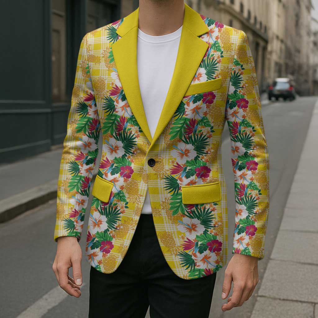 Hawaiian Palaka Blazer Hibiscus Pineapple Lei - Polynesian Pride