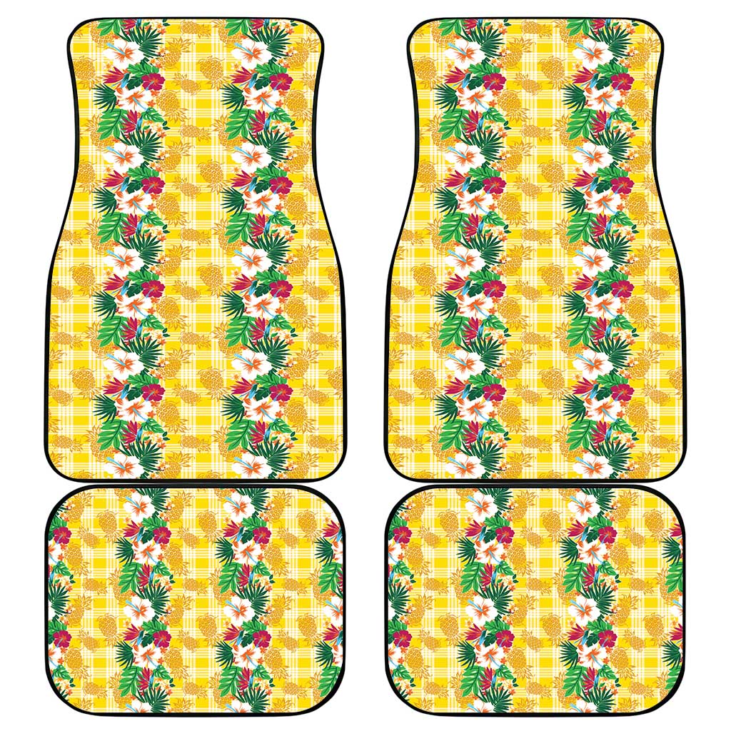 Hawaiian Palaka Car Mats Hibiscus Pineapple Lei - Polynesian Pride