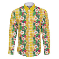 Hawaiian Palaka Family Matching Puletasi and Hawaiian Shirt Hibiscus Pineapple Lei - Polynesian Pride