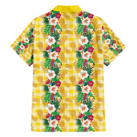 Hawaiian Palaka Family Matching Summer Maxi Dress and Hawaiian Shirt Hibiscus Pineapple Lei - Polynesian Pride