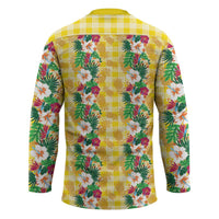 Hawaiian Palaka Hockey Jersey Hibiscus Pineapple Lei - Polynesian Pride