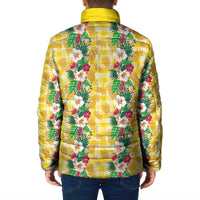 Hawaiian Palaka Padded Jacket Hibiscus Pineapple Lei - Polynesian Pride