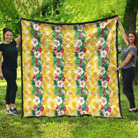 Hawaiian Palaka Quilt Hibiscus Pineapple Lei - Polynesian Pride