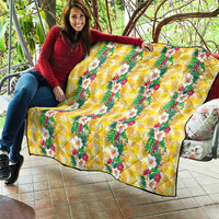 Hawaiian Palaka Quilt Hibiscus Pineapple Lei - Polynesian Pride