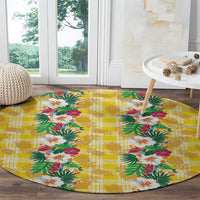 Hawaiian Palaka Round Carpet Hibiscus Pineapple Lei - Polynesian Pride