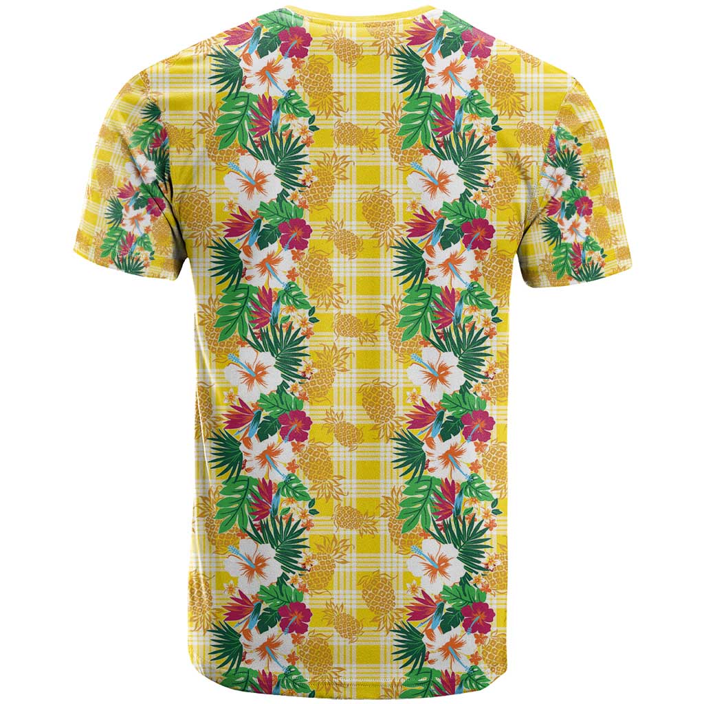 Hawaiian Palaka T Shirt Hibiscus Pineapple Lei - Polynesian Pride