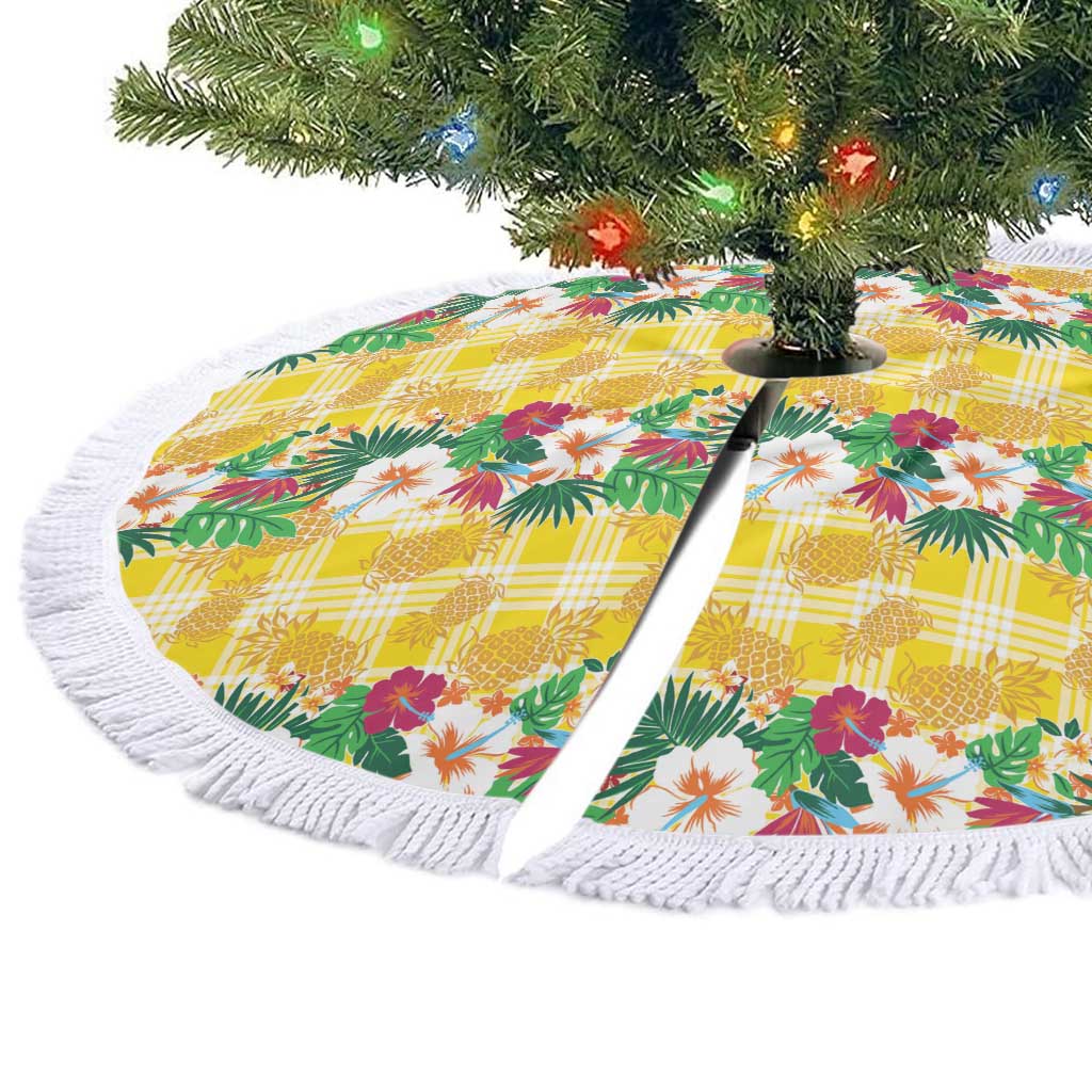 Hawaiian Palaka Tree Skirt Hibiscus Pineapple Lei - Polynesian Pride