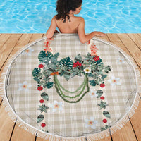 Brown Hawaiian Palaka Beach Blanket Kukui Nut Money Lei - Polynesian Pride