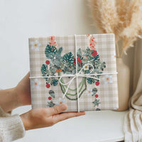 Brown Hawaiian Palaka Wrapping Paper Kukui Nut Money Lei - Polynesian Pride