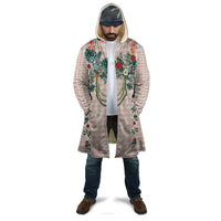 Peach Hawaiian Palaka Cloak Kukui Nut Money Lei - Polynesian Pride