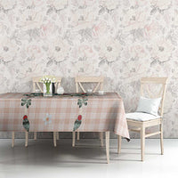 Peach Hawaiian Palaka Tablecloth Kukui Nut Money Lei - Polynesian Pride