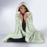 Sage Green Hawaiian Palaka Hooded Blanket Kukui Nut Money Lei - Polynesian Pride