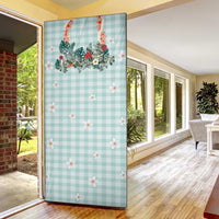 Turquoise Hawaiian Palaka Door Cover Kukui Nut Money Lei - Polynesian Pride