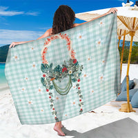 Turquoise Hawaiian Palaka Sarong Kukui Nut Money Lei - Polynesian Pride