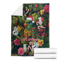 Meri Kirihimete Kakapo Santa Blanket Merry Christmas with Tropical Vibe
