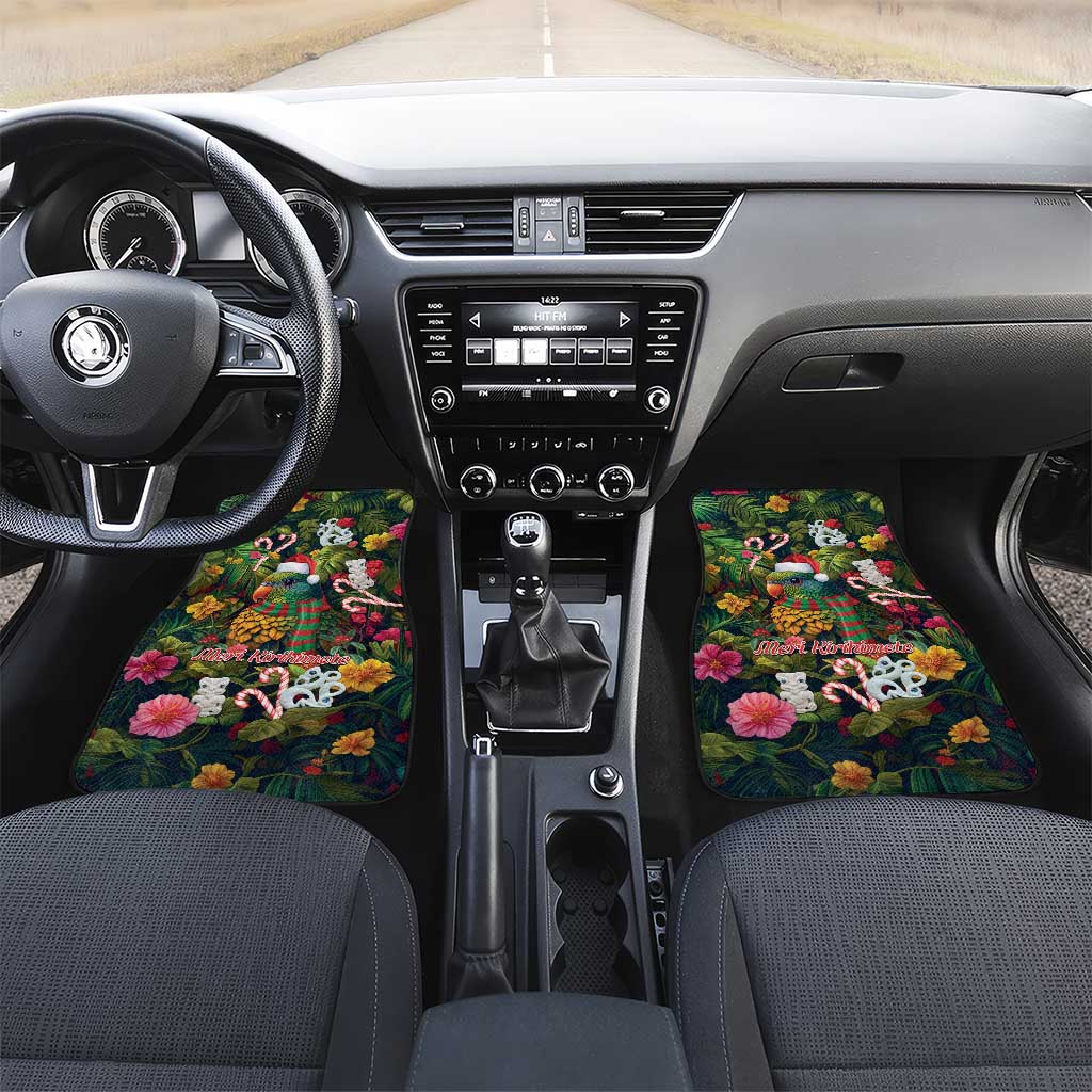 Meri Kirihimete Kakapo Santa Car Mats Merry Christmas with Tropical Vibe