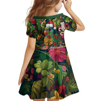Meri Kirihimete Kakapo Santa Family Matching Long Sleeve Bodycon Dress and Hawaiian Shirt Merry Christmas with Tropical Vibe