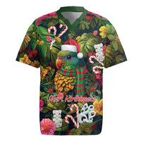 Meri Kirihimete Kakapo Santa Rugby Jersey Merry Christmas with Tropical Vibe