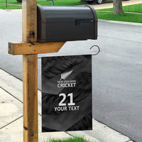 New Zealand Cricket Custom Garden Flag Potae Pango Black Fern Pattern