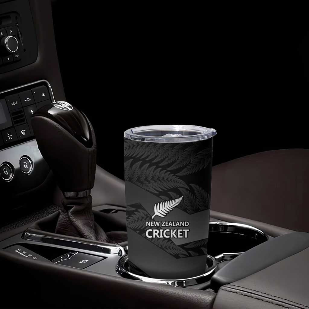 New Zealand Cricket Custom Tumbler Cup Potae Pango Black Fern Pattern