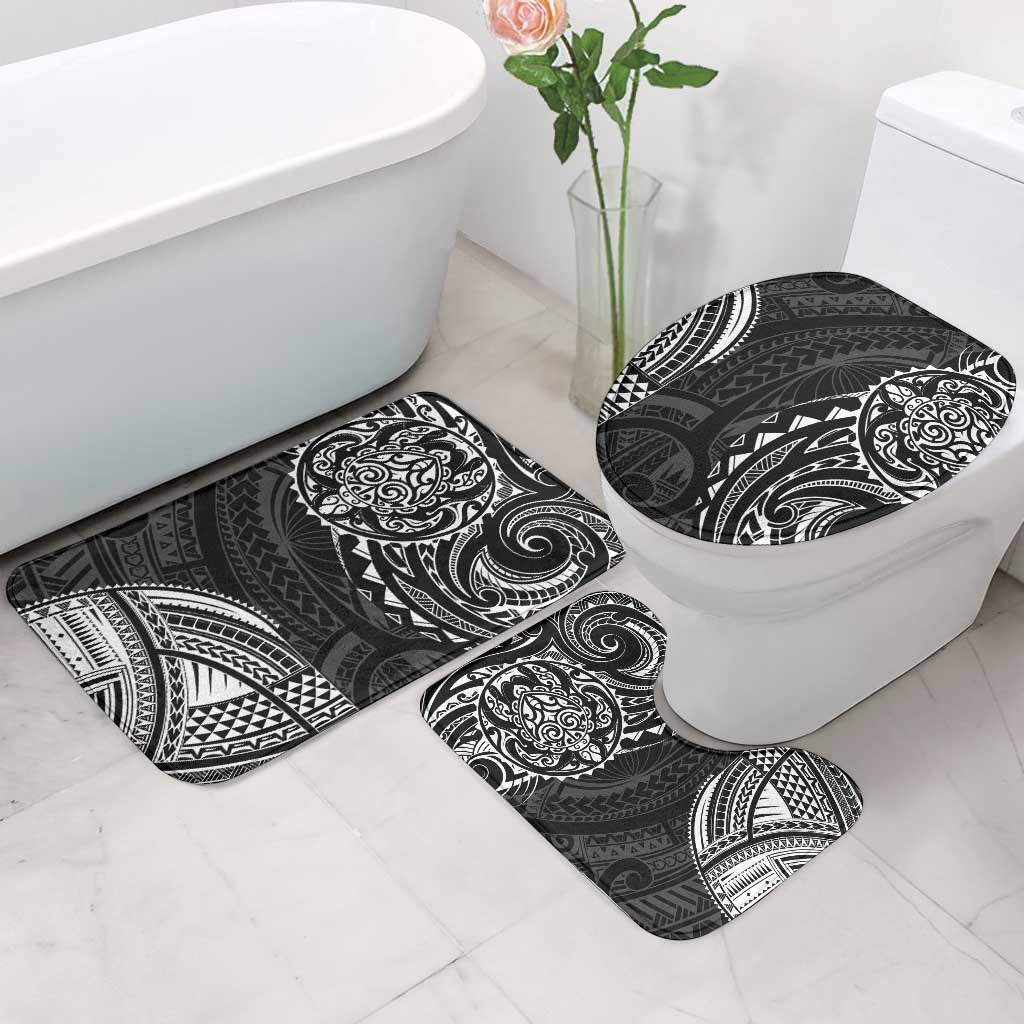 Polynesian Turtle Tribal Tattoo Bathroom Set Black Style - Polynesian Pride