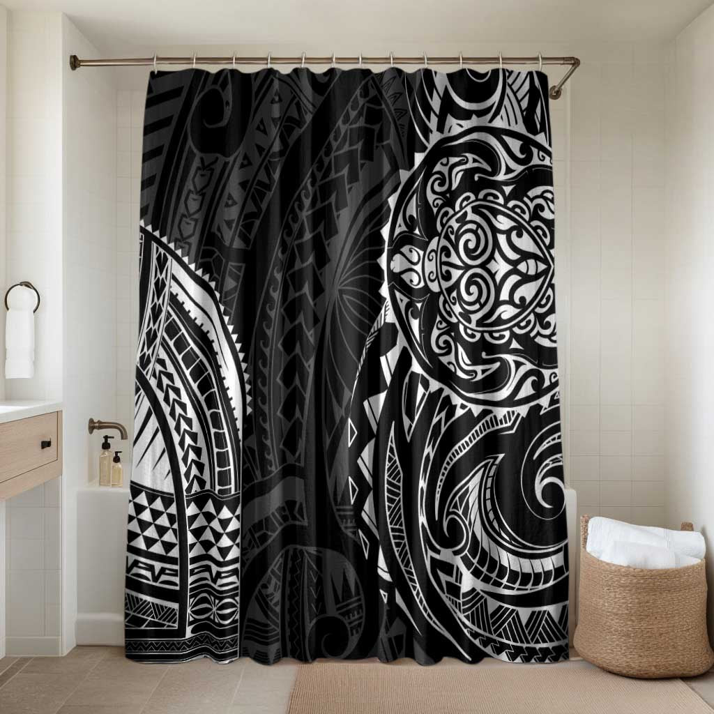 Polynesian Turtle Tribal Tattoo Bathroom Set Black Style - Polynesian Pride