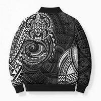 Polynesian Turtle Tribal Tattoo Bomber Puffer Jacket Black Style - Polynesian Pride