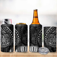 Polynesian Turtle Tribal Tattoo 4 in 1 Can Cooler Tumbler Black Style