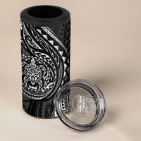 Polynesian Turtle Tribal Tattoo 4 in 1 Can Cooler Tumbler Black Style