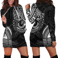Polynesian Turtle Tribal Tattoo Hoodie Dress Black Style