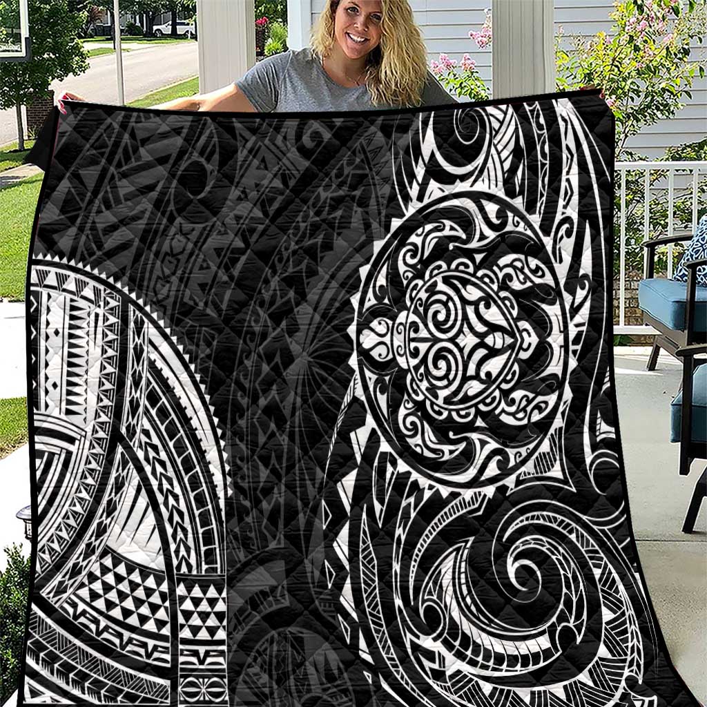 Polynesian Turtle Tribal Tattoo Quilt Black Style LT9 Black - Polynesian Pride