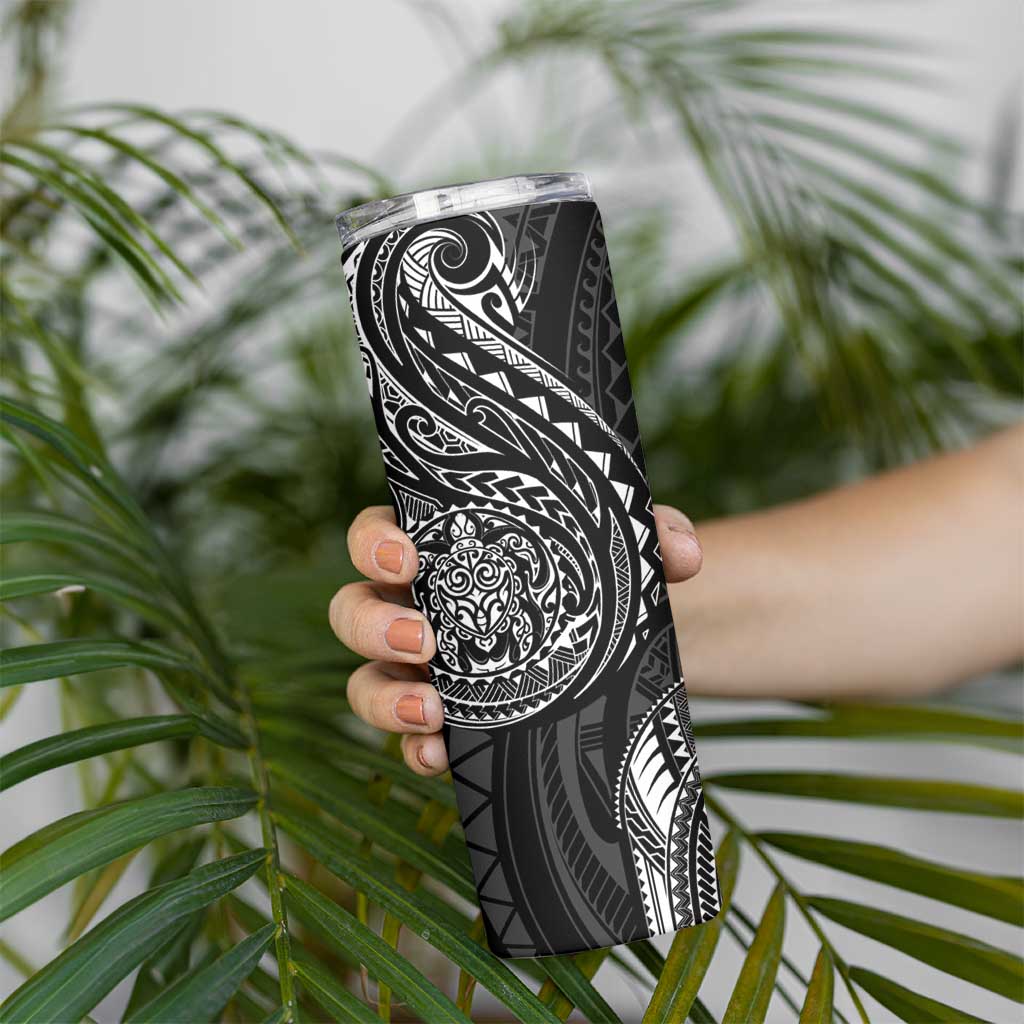 Polynesian Turtle Tribal Tattoo Skinny Tumbler Black Style