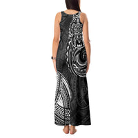 Polynesian Turtle Tribal Tattoo Tank Maxi Dress Black Style